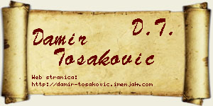 Damir Tošaković vizit kartica